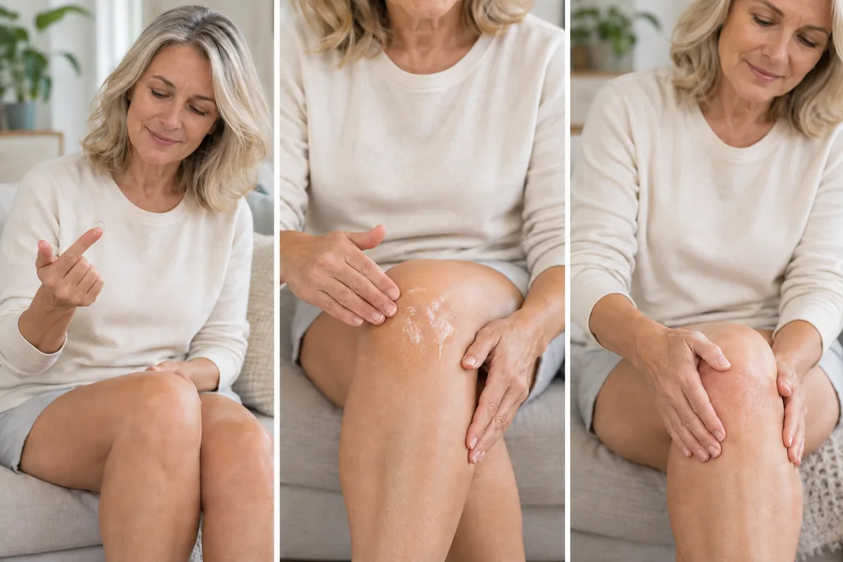 Jak nanášet REMONEX gel – tři kroky: dávka, rozetření, vmasírování